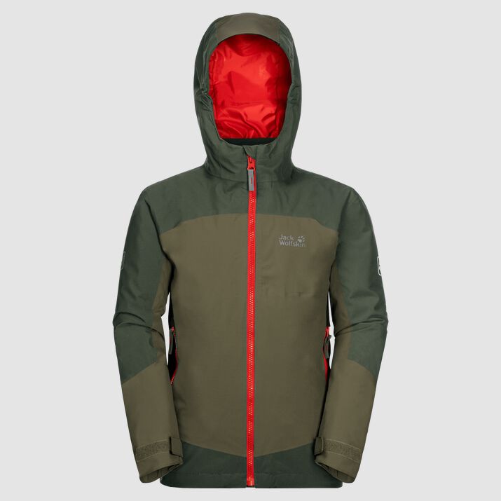 Chamarra Jack Wolfskin Ropi 3in1 Niños Verde Oliva Mexico-2861571